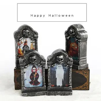 

Halloween LED Light up Glowing Horror Atmosphere Venue Layout Decoration Tombstone Haunted House Set Home Party Decor