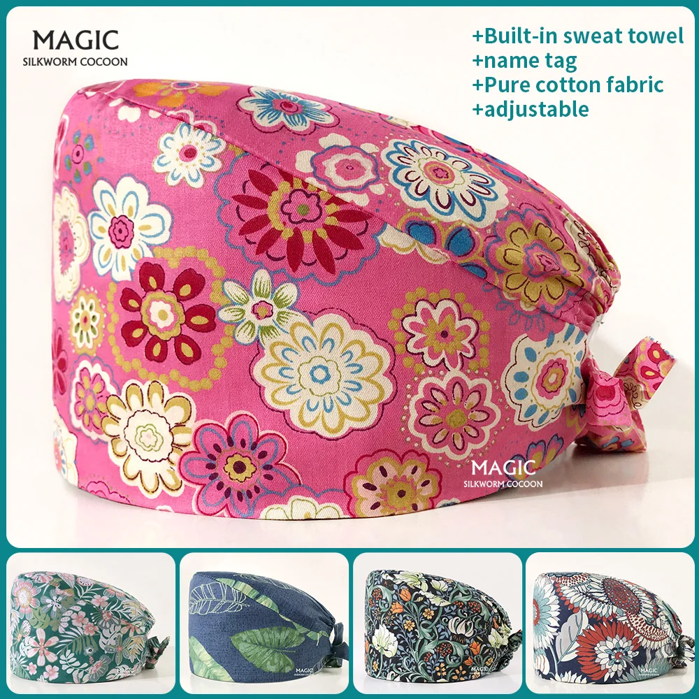 Unisex Medical Cap Nursing Accessories Scrubs Caps Pet Clinic Doctor Caps Pharmacist Work Scrubs