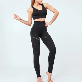 

2020 Seamless Workout Fitness Clothing Gym Custome For Yoga Set Sportswear Tracksuit For Women Sports Bra+Leggings 2 Pieces Suit