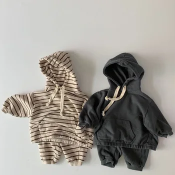 

Baby Hoodie Outfits Rompers Cotton Zipper Baby Rompers Spring Autumn Newborn 2 Pieces Infant Costume 3-24 Months