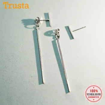 

Trustdavis 925 Sterling Silver Fashion Sweet Long Tassel Stick Stud Earrings For Women Fine S925 Anniversary Jewelry Gift DA1147