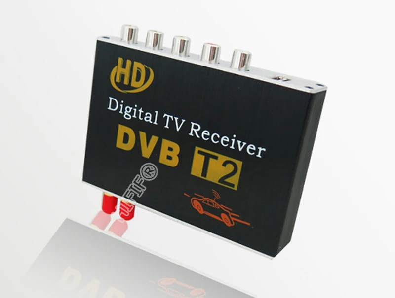 Автомобильное цифровое тв тюнер DVB-T2 двойной тюнер двойной чип Freeview ресивер мобильный ТВ коробка MPEG4 MPEG2 H264 1080P высокое качество, гарантия при заказе из России