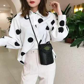 

Mini Cute Fruit Hollow Phone Bag Square Crossbody Messenger Personality Fashion Small Bag PU Women Girls Shoulder Bags