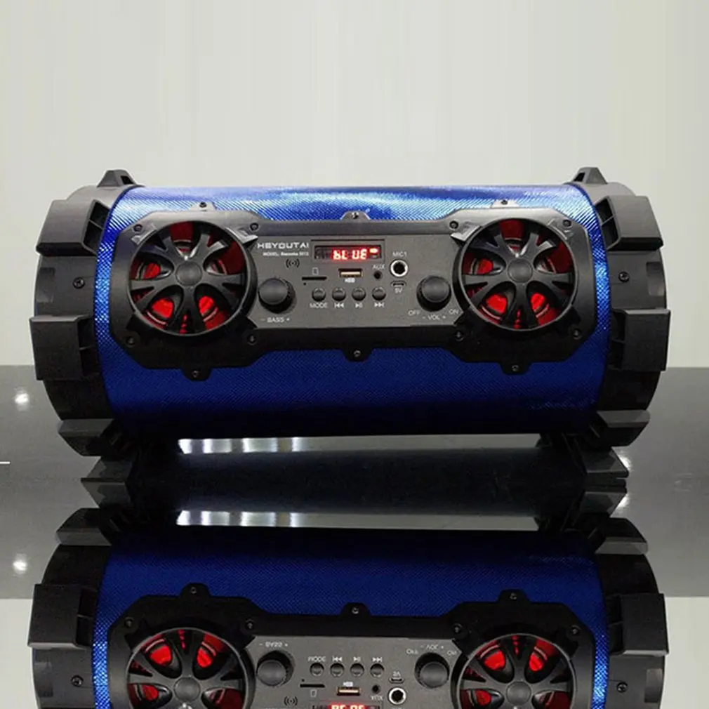 Led Flashing Light Bluetooth Speaker Car Subwoofer With Radio Card Car Stereo Car Channel Amplifier With Hands-Free Calling