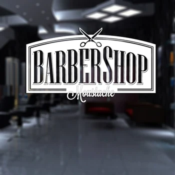 

Barber Shop Sticker Customized Chop Bread Decal Posters Vinyl Wall Art Decor Windows Decoration Haircut Shavers Decals