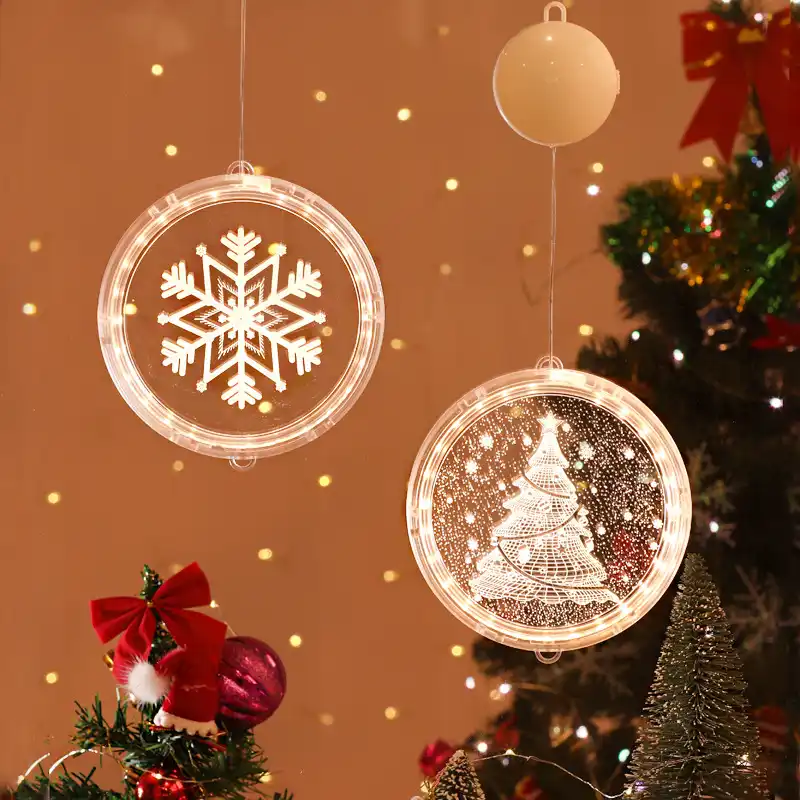 クリスマス装飾ledライトウィンドウ3dサンタクロースクリスマスツリーランプホーム屋内ルーム装飾休日ライトルクス ホリデー用照明 Aliexpress