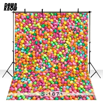 

DAWNKNOW Rainbow Candy Vinyl Photography Background For Newborn Photo Shoot Backdrop For Wedding Photo Studio S1671