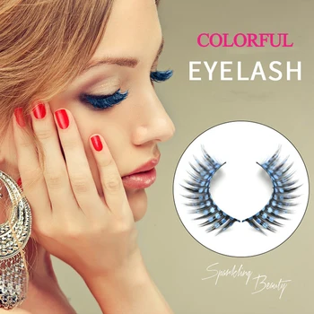 

Hot Selling Colorful Cheap Feather Eyelashes for Halloween Costume False Eyelashes Makeup Eye Lashes Extension For Cosplay