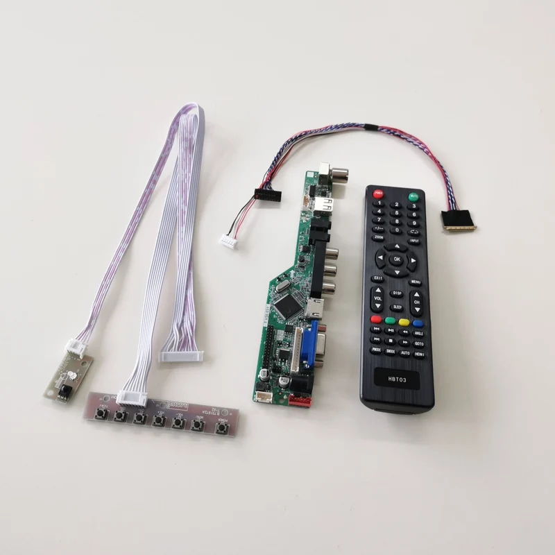 Для LP156WH2-TLB1/TLBA notebook PC 1366*768 LVDS 40Pin WLED T. V56 экран контроллер привод плата VGA+ HDMI+ AV+ USB+ RF 15," DIY kit