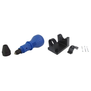 

Electric Rivet Nut-Gun Riveting Tool & Positioning Bracket Double Head Sheet ABS Saw Nibbler Nibble Cutter Holder