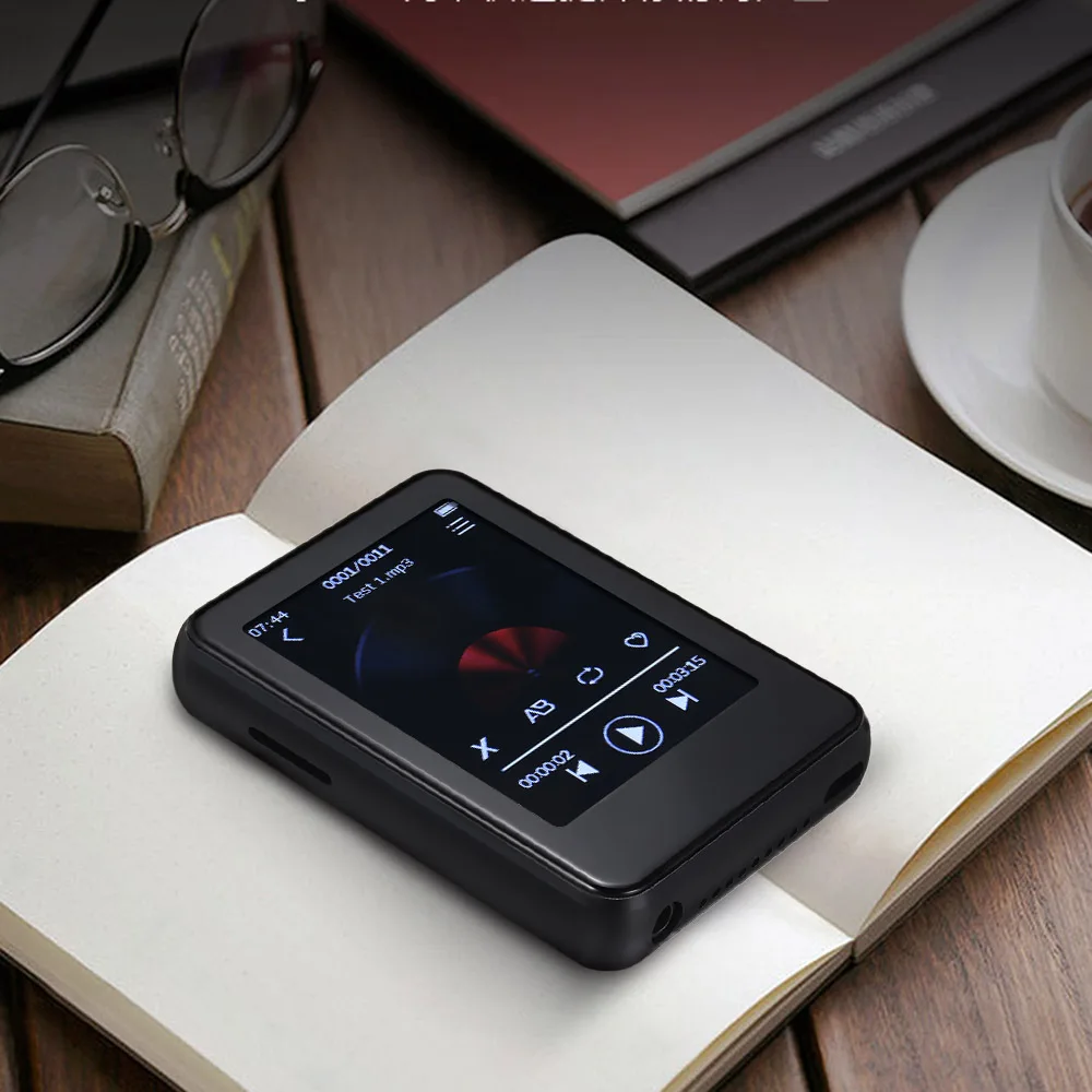 BENJIE X5 16GB 8GB MP3 Player Full Touch Screen Bluetooth 5.0 Portable Music Player FM Radio with Headphones Voice Recorder