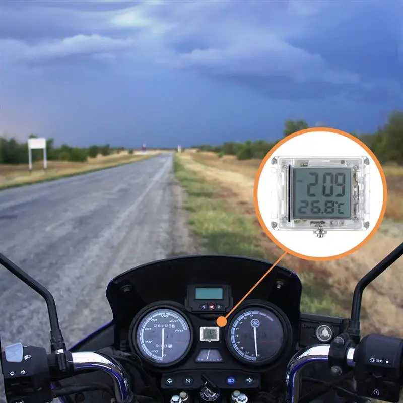 Универсальные водонепроницаемые мотоциклетные часы светящиеся Moto ATV Электрический Автомобиль Велосипед часы с температурой для Yamaha Honda