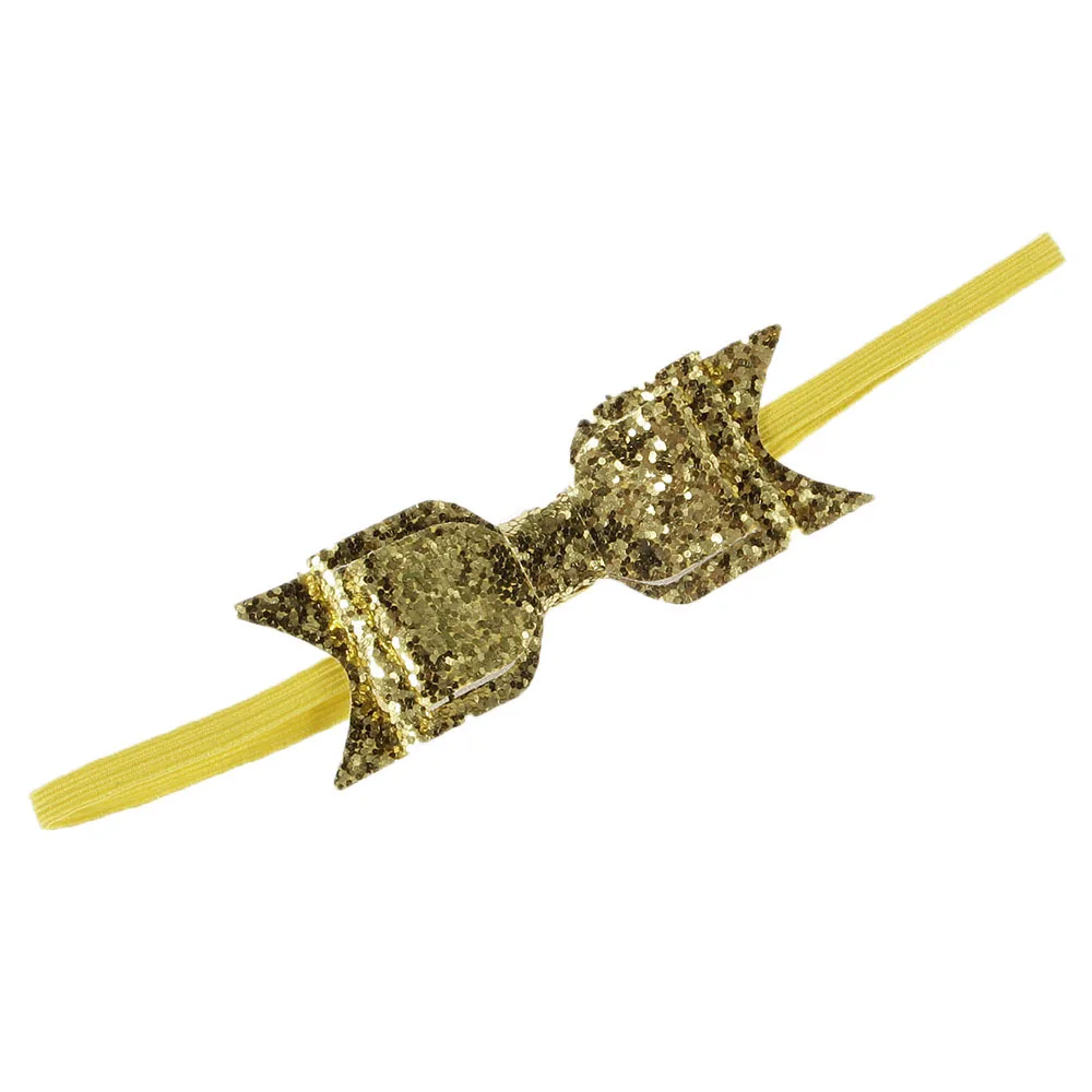 

Shiny Baby Children Sequin Bow Fine Hair Band Headband Popular Girls Hair Accessories Party Birthday Headdress