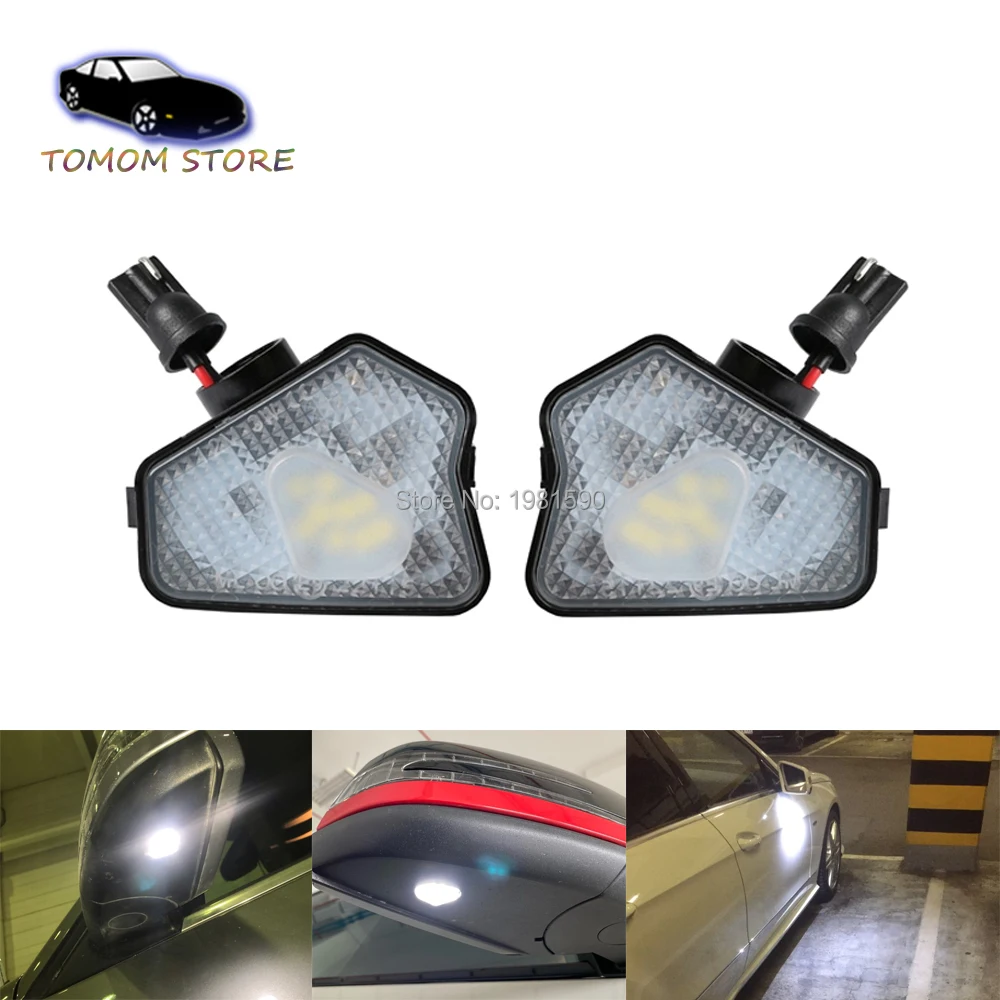 

for Mercedes Benz W204 W212 W176 W246 W219 W221 ACES LED under side mirror puddle light lamp xenon white 2PCS