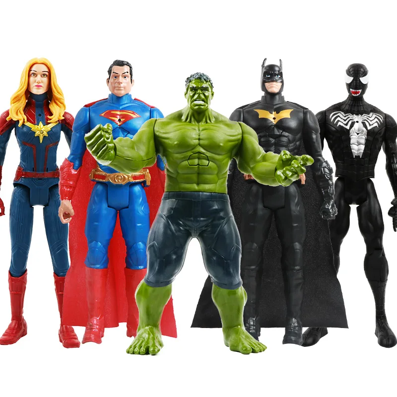 batman superman spiderman figures