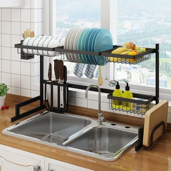 

Household Kitchen Storage Sink Faucet Sponge Soap Storage Storage Bag Drain Rack Kitchen Accessories Organizer Dish Drying Rack