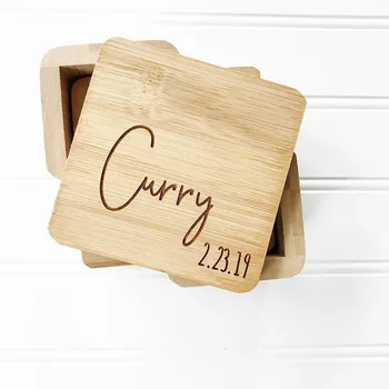 

custom wood coasters, Engraved wedding save the date coaster, new couple gift, Anniversary date,Bridal shower gifts, Cup Mug Mat