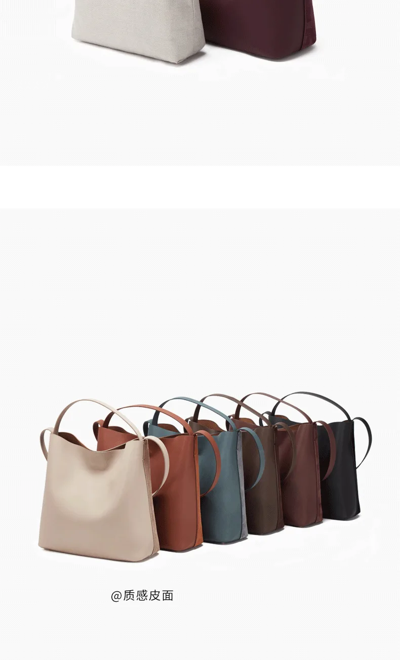 Кожаная женская сумка, осень и зима, новинка, на одно плечо, диагональная, Портативная сумка, модная сумка-мешок, Большая вместительная сумка
