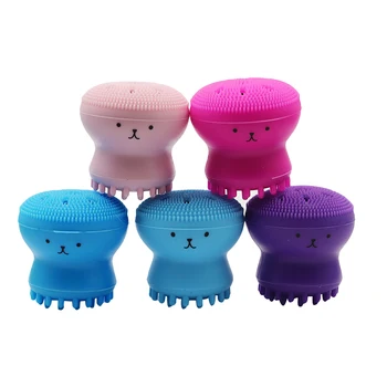 

1pc 5 Colors Silicone Facial Brush Octopus Shape Face Cleansing Massage Pore Cleanser Exfoliator Scrub Washing Cleaning Brush