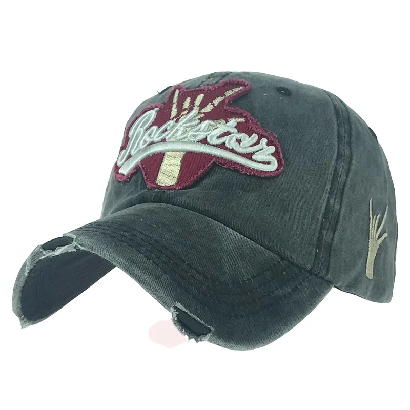 Washed cotton baseball cap embroidered cap