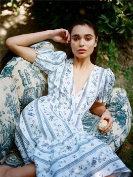 

woman linen dress v neck midi dresses 2020