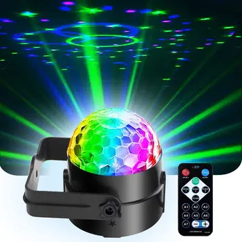 

Disco Ball Party Stage Lights Sound Activated 3W LED Strobe Light 7 Color Modes for Halloween Dance Party DJ Club Decoration