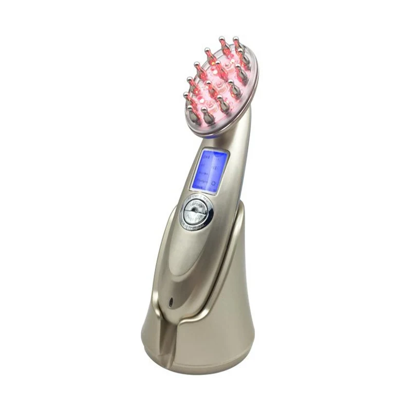 Good Product  Electric Laser Massage Comb Hair Growth Massage Comb LED Hair Growth Care Treatment EMS Hair Brush 