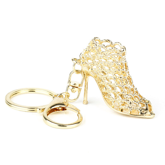 Heel Shoes Keychain Crystal Car Key Chains Women Purse Pendant Key Holder Bag Decoration Rhinestone Trinket Porte Clef