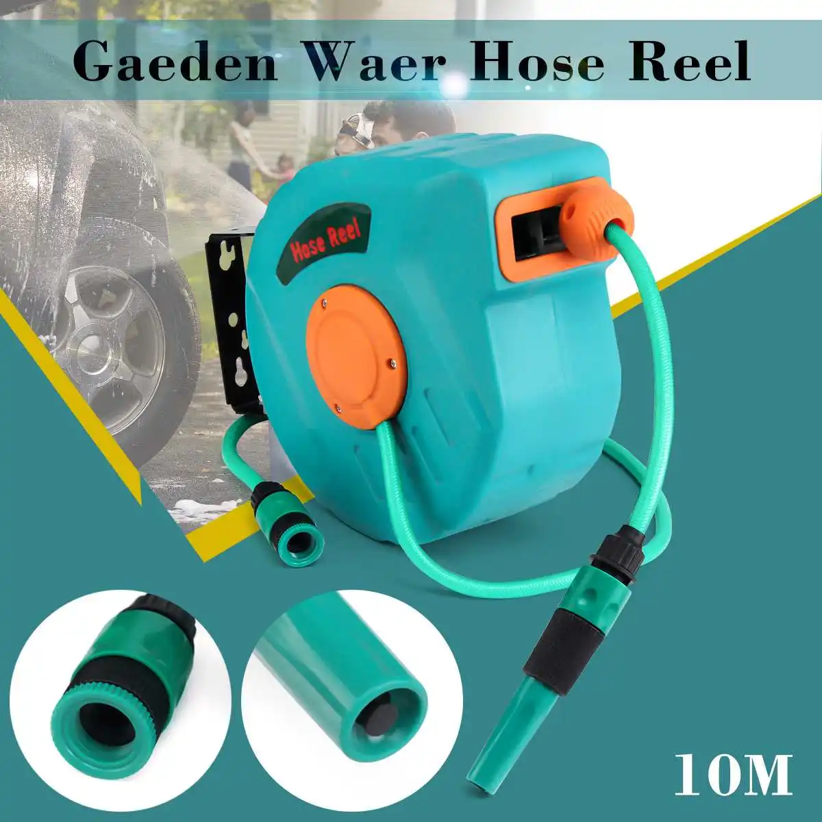 10M Auto Rewind Garden Water Hose Reel Retractable Reel Hose Storage Spray Tool Universal Car Washer Flexible Garden Air Hose 10M Auto Rewind Garden Water Hose Reel Retractable Reel Hose Storage Spray Tool Universal Car Washer Flexible Garden Air Hose