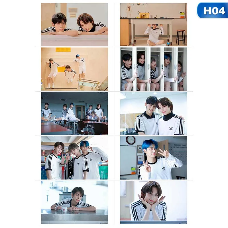 4 Kpop TXT фото липкий карты завтра X вместе со звездами Фотокарта Стикеры "сделай сам" с украшением в виде кристаллов карты Стикеры 10 шт./компл - Цвет: 4
