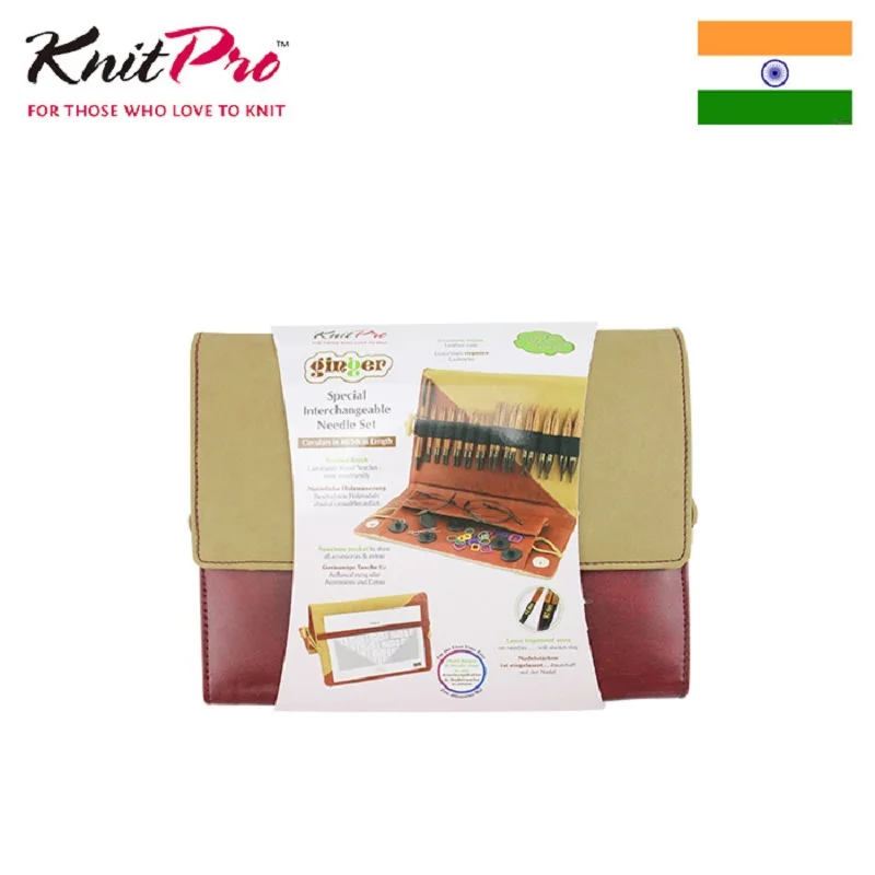 Набор круглых сменных игл Knit Pro Ginger 40 см 11 размеров 2 наконечника каждого размера
