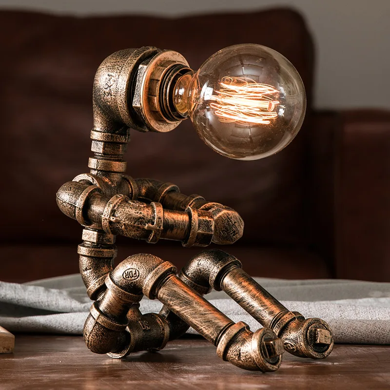  Creative retro table lamp bedside bedroom study small night light Decorative lamp birthday gift tab - 4000556994978