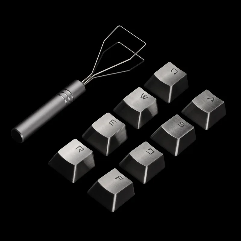 Stainless Steel MX Keycap Silver Color Metal For Mechanical keyboard gaming Key QWER ASDF Light Through Back Lit | Компьютеры и офис