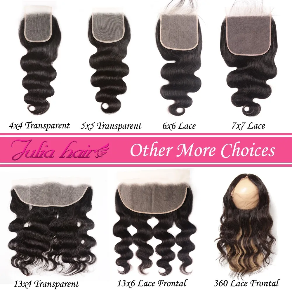 Brazilian Body Wave Closure Pre Plucked 150% Density Free Middle Three Part Swiss Lace Closure Julia Remy Human Hair Closure (5)