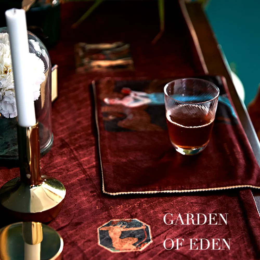 Eden garden салфетки из ткани коврик для обеда американский стиль 35x22 см современная салфетка