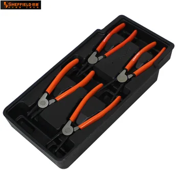 

SHEFFIELD S025030 4Pc Circlip Pliers Set Straight Mouth Curved Circlip Pliers Inner Caliper Outer Card Pliers