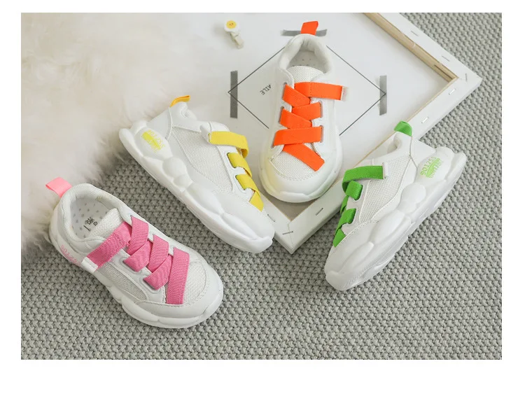 Luckzaler Kids Sneakaers для девочек и мальчиков сетчатые дышащие детские спортивные ботинки Красочные нескользящие повседневные спортивные ботинки для девушек обувь