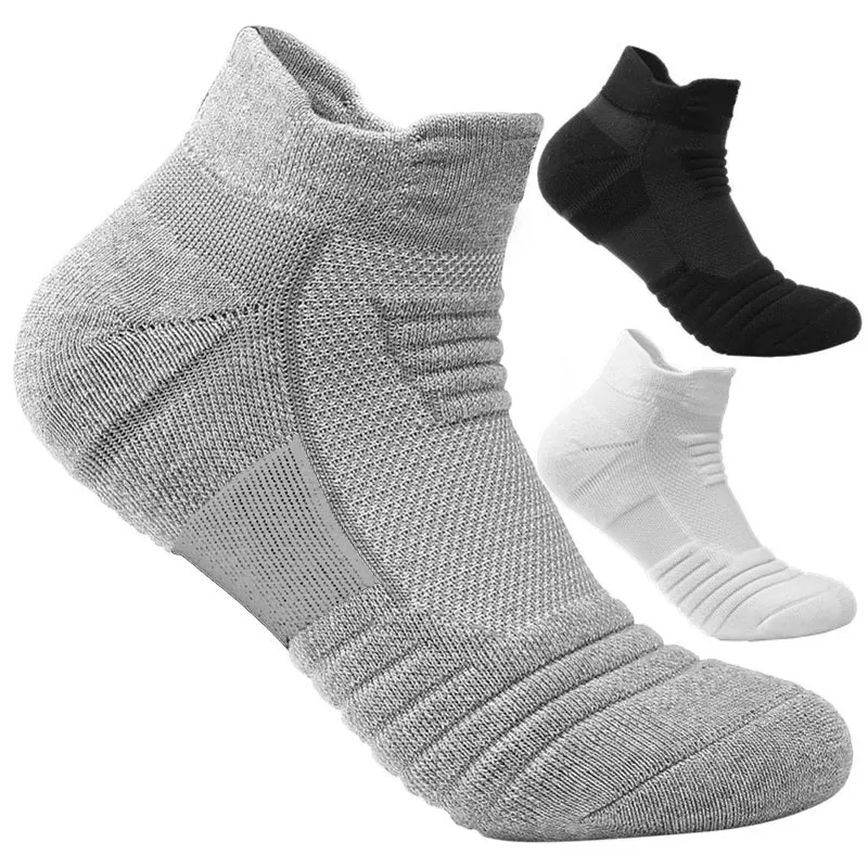 

2019 1 Pair Running Socks Sports Basketball Football Cycling Men Women Anti Slip Breathable Moisture Wicking Thick Athletic