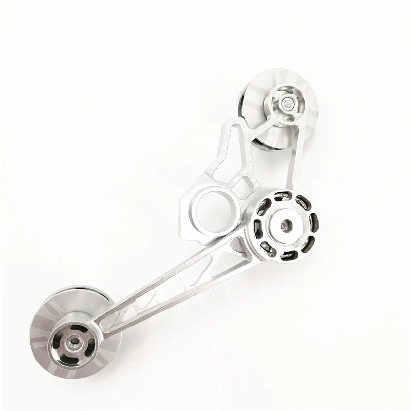 Silver 1pcs Brompton складной натяжитель цепи велосипеда направляющее устройство натяжения колеса алюминиевый сплав CNC адаптер натяжения цепи - Цвет: Silver 1pcs