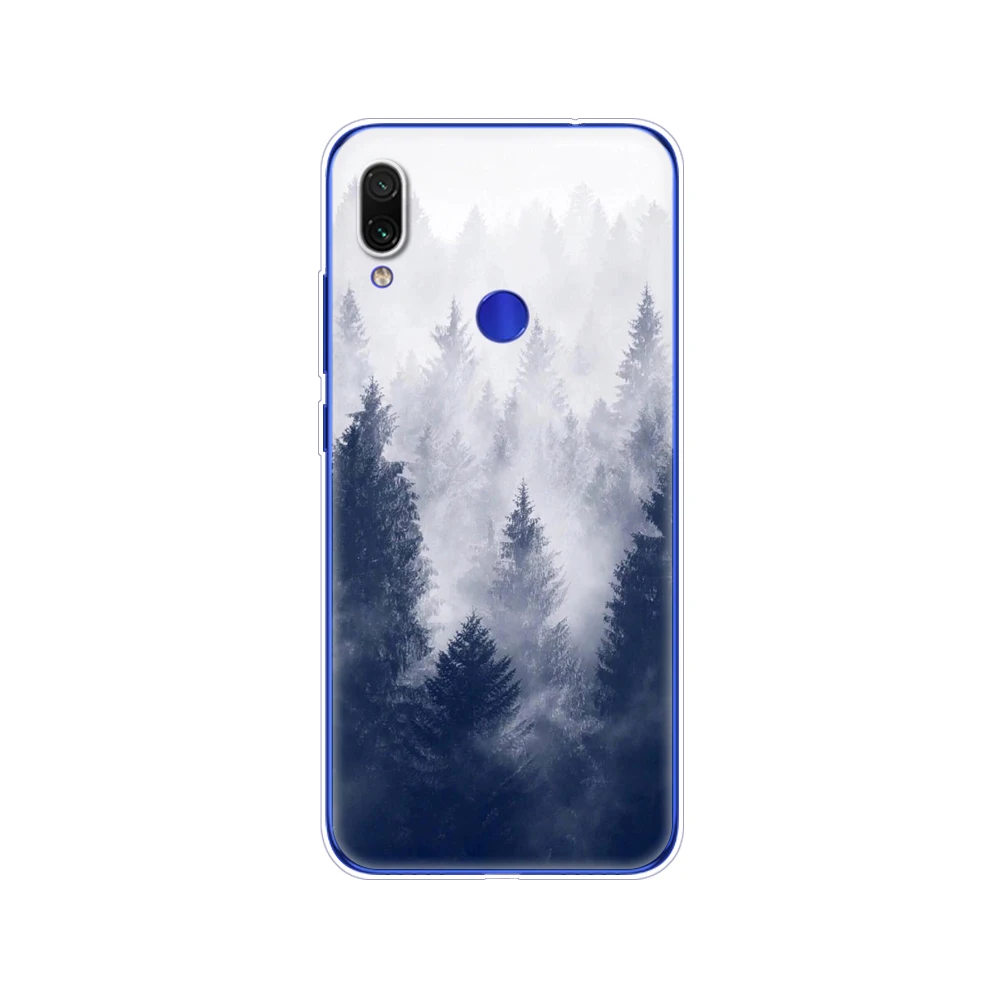 For xiaomi Redmi Note 7 Case Silicone Painting Soft TPU For xiaomi Redmi Note 7 Case 6.3 inch Fundas Coque Redmi NOTE 7 PRO Case cases for xiaomi blue Cases For Xiaomi