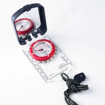BIJIA Multifunction Compass Professional Portable Magnifying Compass Ruler Scale Scout Hiking Camping Boating Orienteering Map