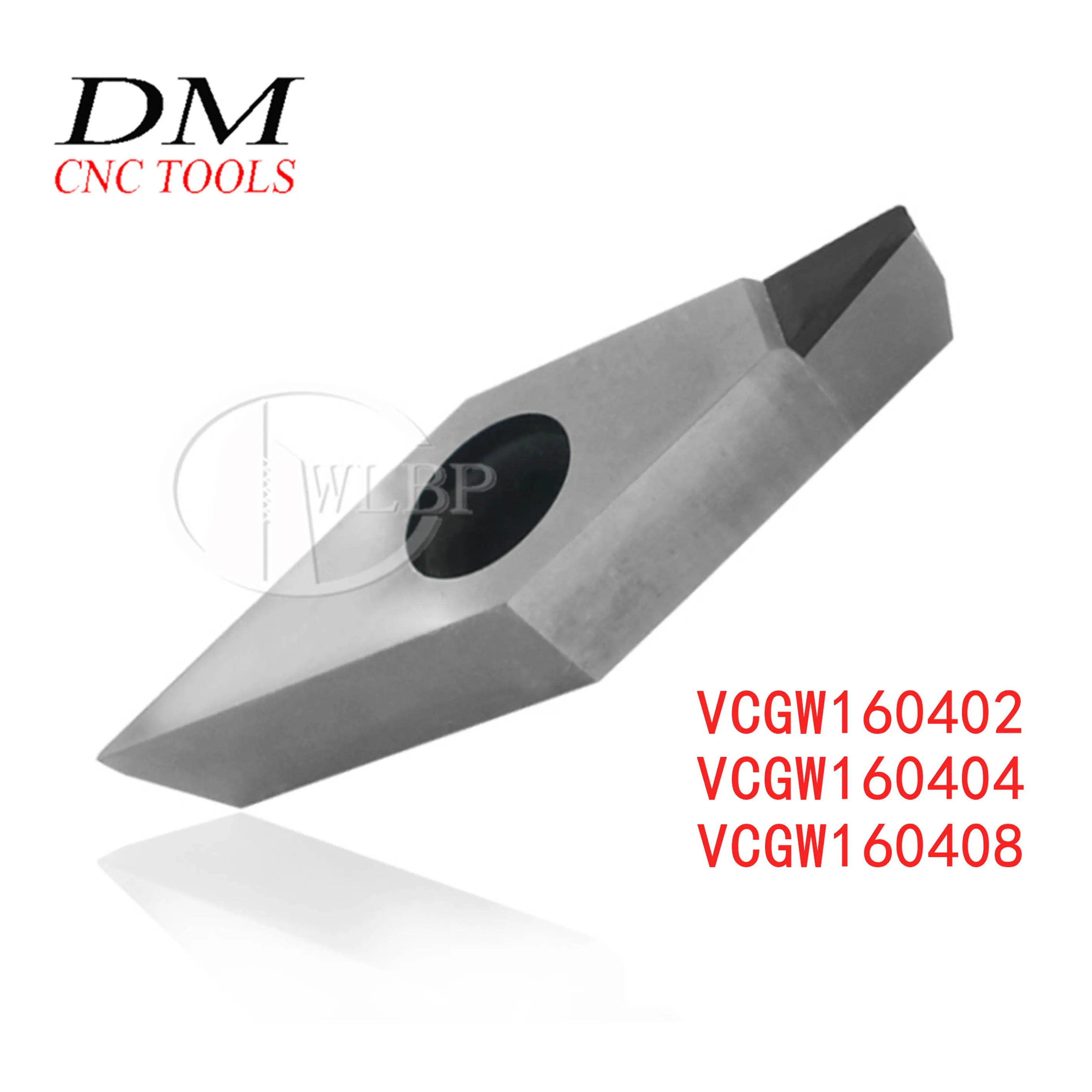

2 pcs VCGW160402/VCGW160404/VCGW160408 PCD30 High-precision Diamond CNC blade insert