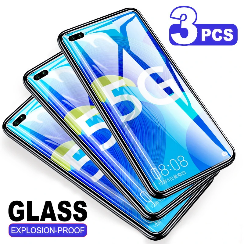 3Pieces Safety Protective Tempered Glass On The For Huawei Nova 3E 3i 4 4e 5 5I 5t 6 Honor 8s 8a 9x 20 10 Pro Screen Protector | Мобильные