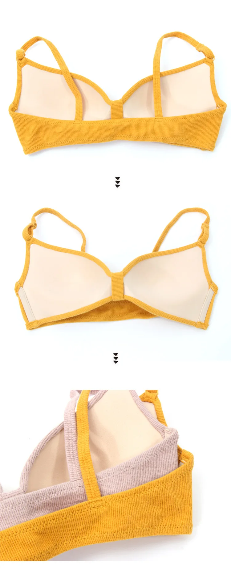 Bralette нижнее белье пуш-ап хлопковый бюстгальтер Осень Новые однотонные короткие мягкие регулируемые бесследные дышащие цветные бюстгальтеры для женщин