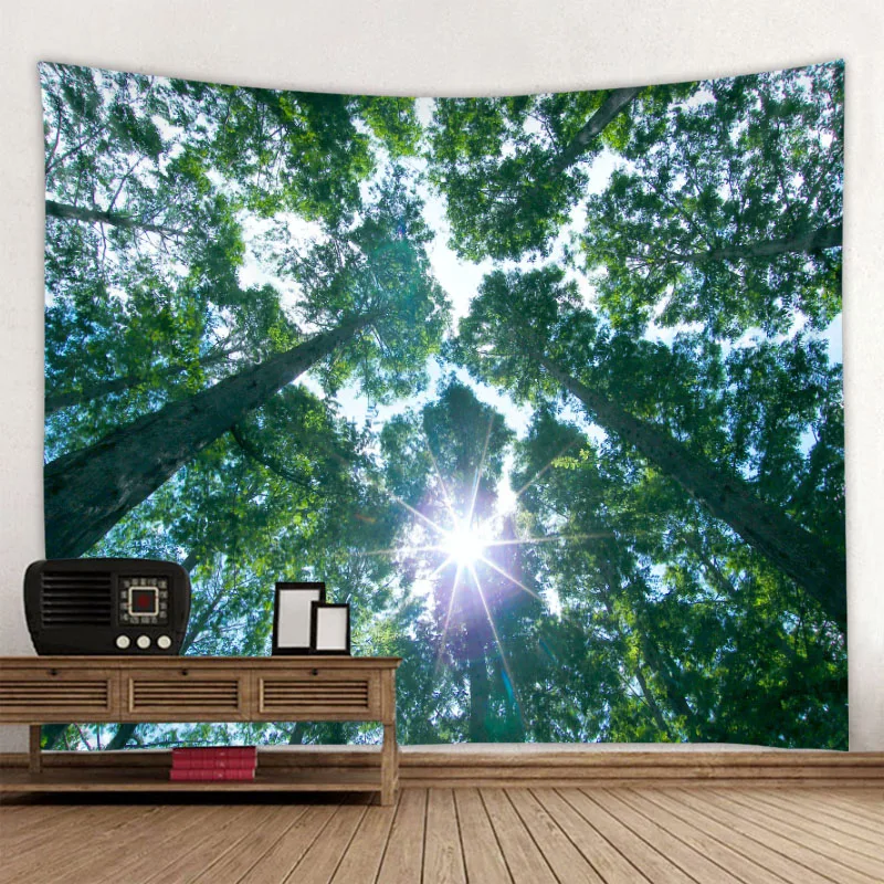Jungle Tapestry Natural Forest Wall Hanging Hippie Bohemian Mandala Wall Art Home Decor 8 Sizes