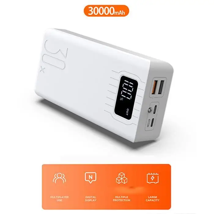 Power Bank 30000 мАч портативное зарядное устройство type-C мобильный телефон Внешняя батарея power bank повербанк для Xiaomi iPhone samsung S10