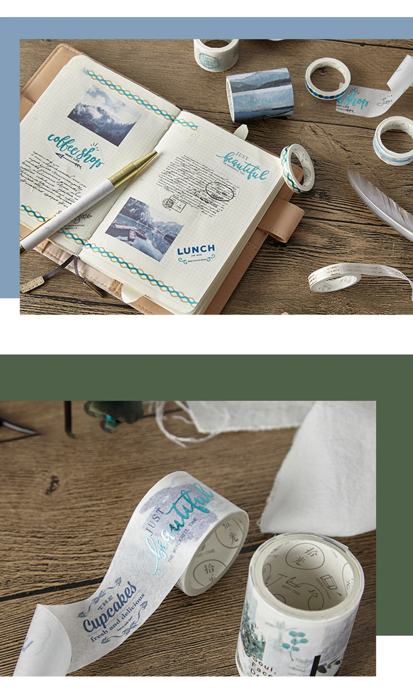 5 рулонов/комплект Винтаж Европейский лента Washi для художественного оформления ногтей, ручная работа для Скрапбукинг клейкой ленты горячего тиснения клейкая лента 0,8/1,5/3/5 см* 2м стикер