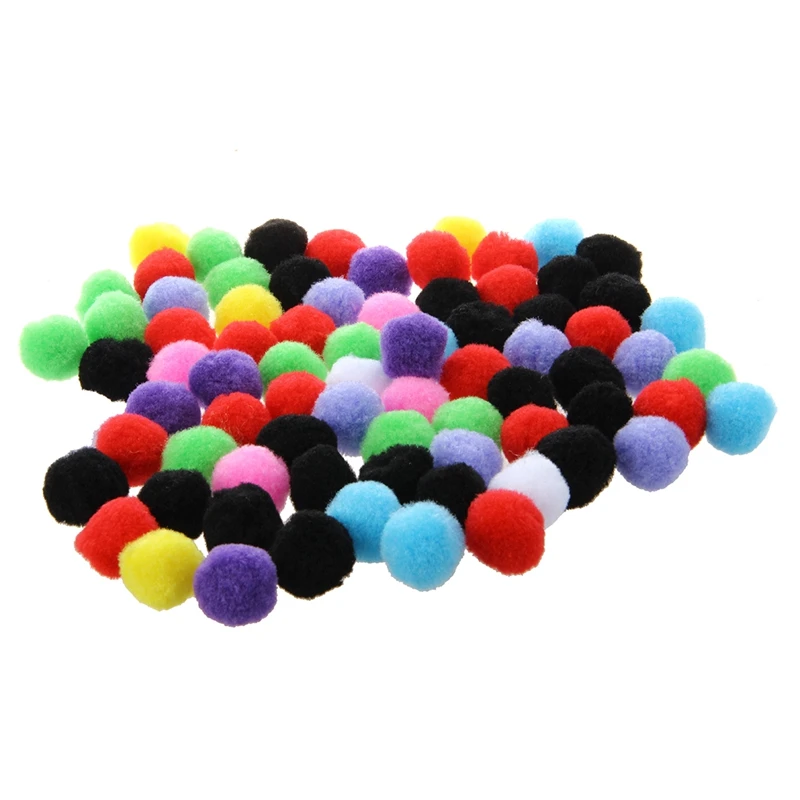 

80 pcs Round Multicolored Pompon Balls.