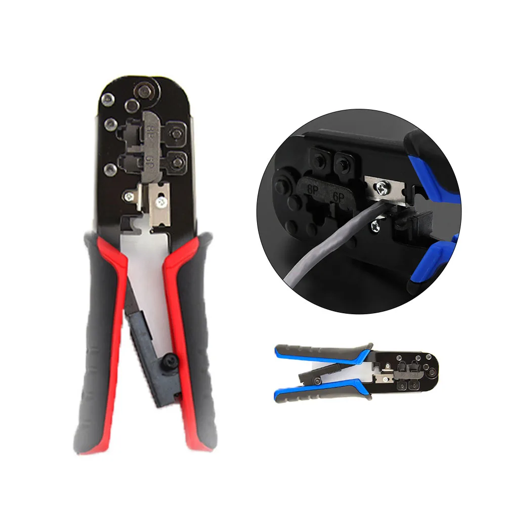 

Multifunction Dual Purpose RG45/11 Crimping Tool Telephone Line Network Cable Crimper Cutter Stripper Plier Wire Stripper