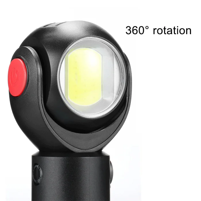 Высококачественный вращающийся на 360 градусов Магнитный светодиодный USB фонарик с зарядкой фонарь рабочий светильник для наружного